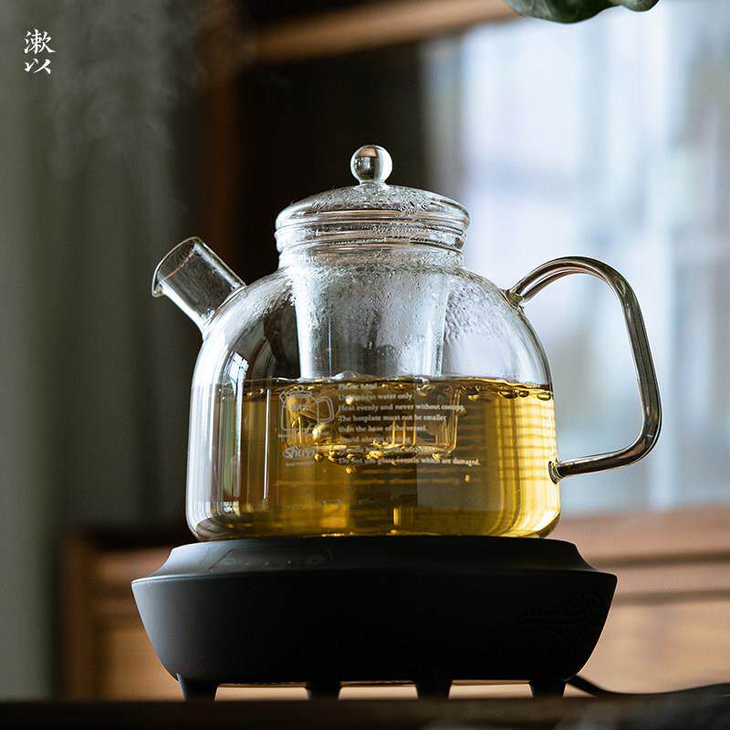 漱以明火煮茶壶耐高温玻璃泡茶烧水壶高硼硅大容量耐热直火壶大号