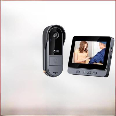 视频显示门铃，家庭免接线，免打孔，免安装，无需网络，远距离高