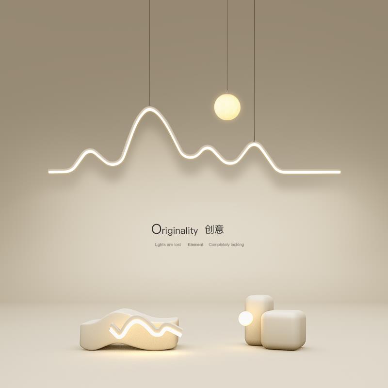 创意led吊灯简约现代客厅灯卧室灯极简餐厅灯设计师饭厅餐桌灯具