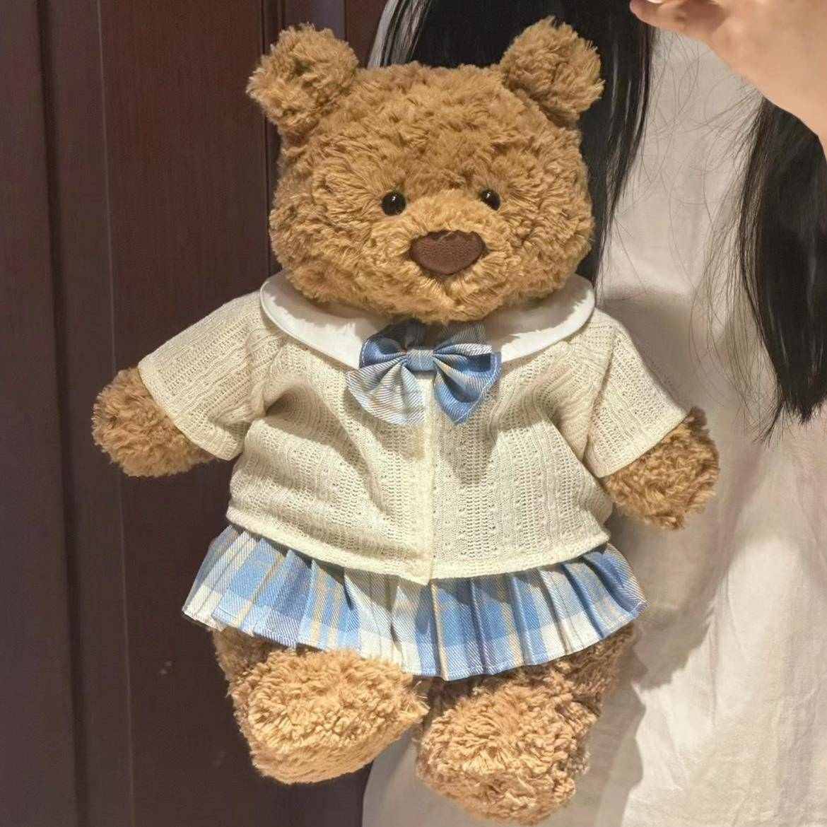 jellycat巴塞罗熊衣服jk百褶裙巴纳布斯猪娃衣粉色可爱裙子手作