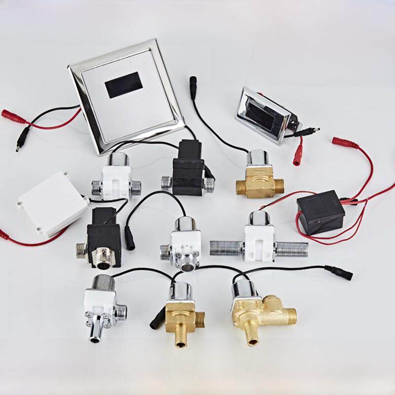 小便感应器冲洗阀水龙头电磁阀小便斗感应器小便池冲水器面板配件