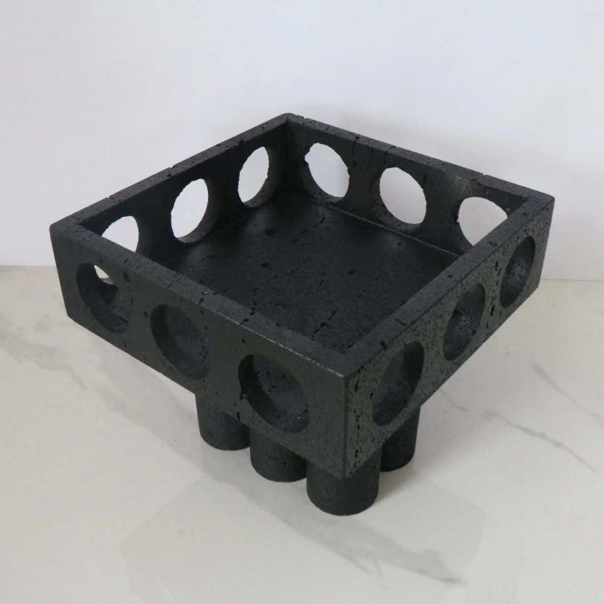 现代意式极简镂空大理石果盘花盆摆件茶室书房桌面家居装饰品摆件,家居饰品,装饰摆件,淘宝优惠券,粉丝福利购,淘宝优惠卷