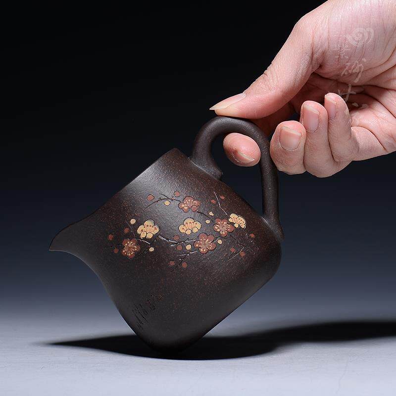 紫砂公道杯公杯纯手工茶海非陶瓷功夫茶具配件大号均杯倒茶分茶器