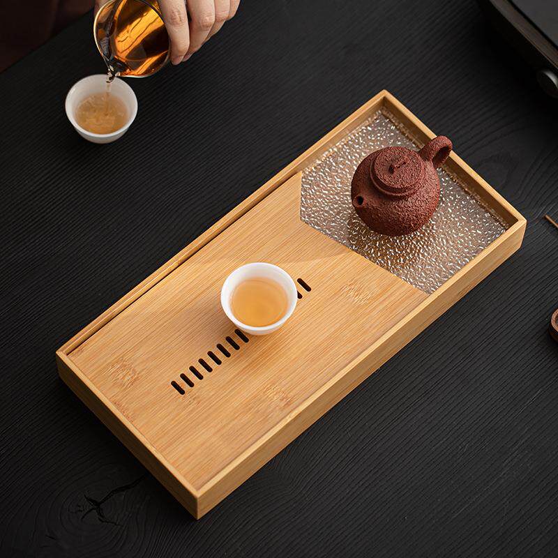 竹制简干约茶盘家用长方形现竹子托盘轻奢代号泡盘简易DW-155小小