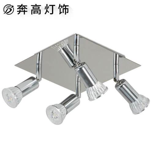 跨境方形gu10射灯led天花装饰明装服装店镜前可调节射灯20W