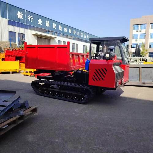 履带运输车红色工地农用手推车翻斗车定金