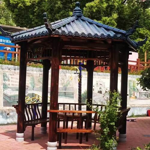 外防亭腐木凉亭古建长廊子景区公园院仿古茶室廊户398架庭木制遮