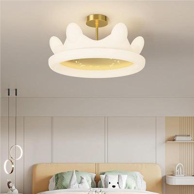 皇冠儿童吸顶灯房女灯卡通ALJ童造型创意粉色公主可爱护眼女卧孩