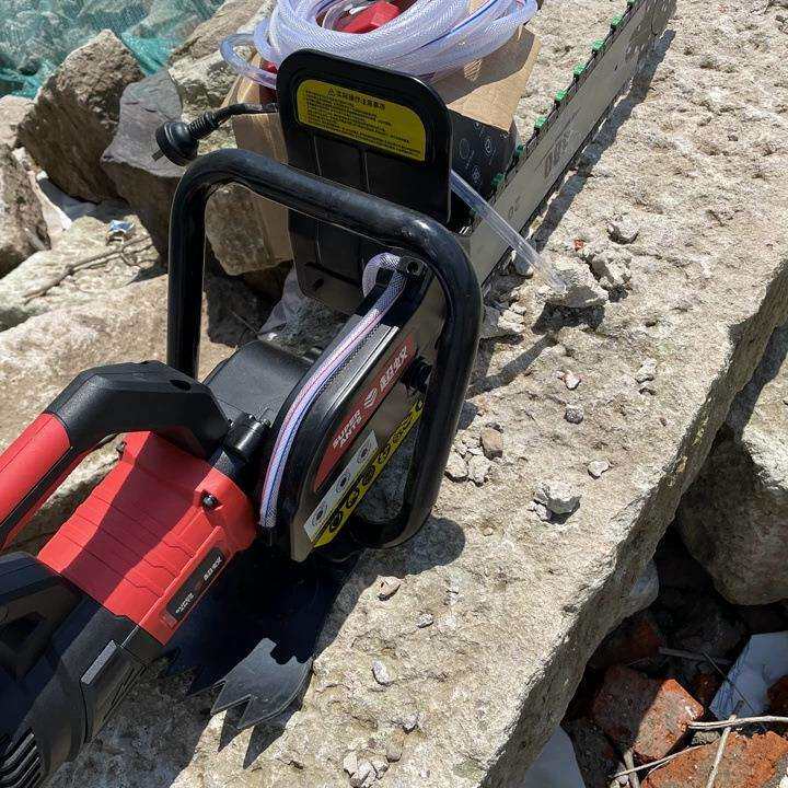 混凝土切墙专225业泥体墙水电机线杆切割220v电动开墙链条锯改门