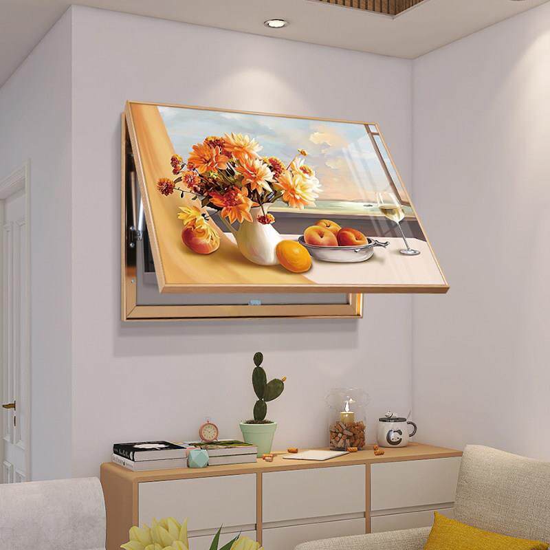 电表箱装饰画现代简约客厅餐厅开关电表盒电闸遮挡箱花卉壁画挂画