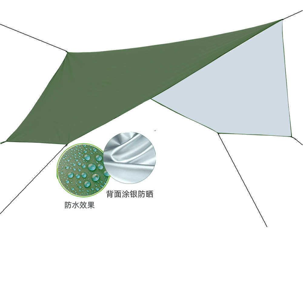 新品户外多功能六角天幕 防水防晒沙滩凉棚遮阳帐篷 轻薄地席地布
