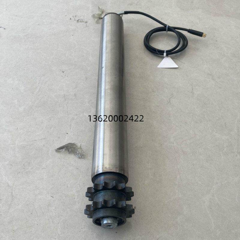 炼轮滚筒双排齿轮08B 14T电动滚筒内置电机直流24V不锈钢动力辊筒