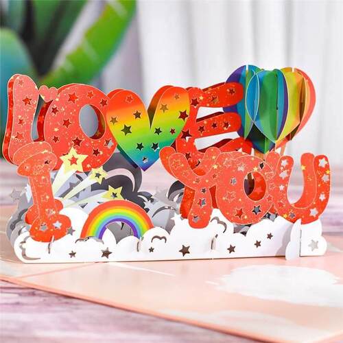 3D Pop-Up Cards Flowers Birthday Card Anniversary Gifts Post