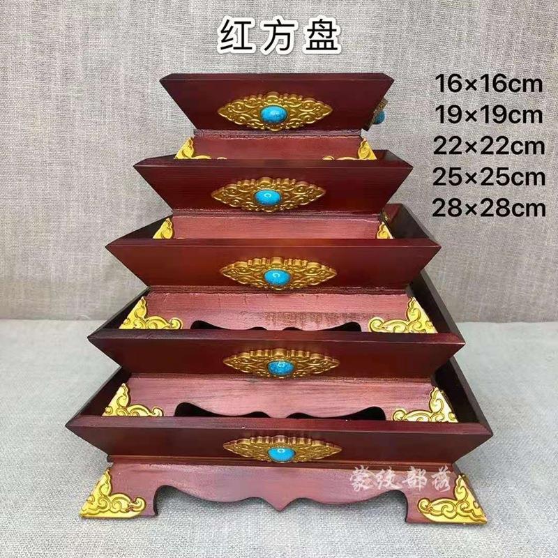 I9EK蒙古烤全羊盘手把肉盘羊腿托盘蒙古族特色餐具蒙餐专用实木餐