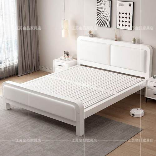 出租屋公寓床加厚经济型家用加粗欧式铁艺床加固单人床升级双人床