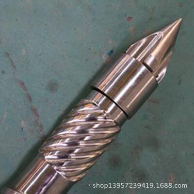 提供余姚恩格注塑机螺杆机筒38CrMoAla合金螺杆法兰调质氮化