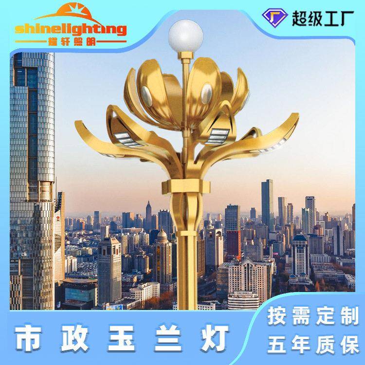 定制市电玉兰灯道路LED中华灯市政工程景观灯智慧交通杆综合杆