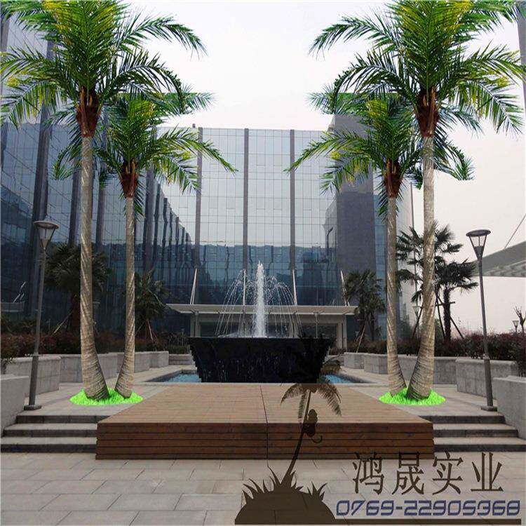 仿真璃钢椰子乐热HS-YZS带椰子玻树海藻树酒店装饰观景树游园造景