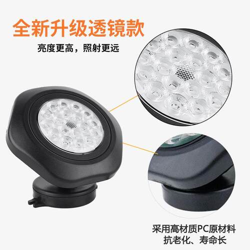 户外新款太阳能水底灯高亮18LED花园庭院灯圆盘草坪灯RGB泳池射灯