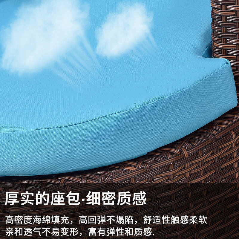 户外桌椅庭院室外藤编茶桌椅子藤椅三件套阳台简约休闲组合小茶几