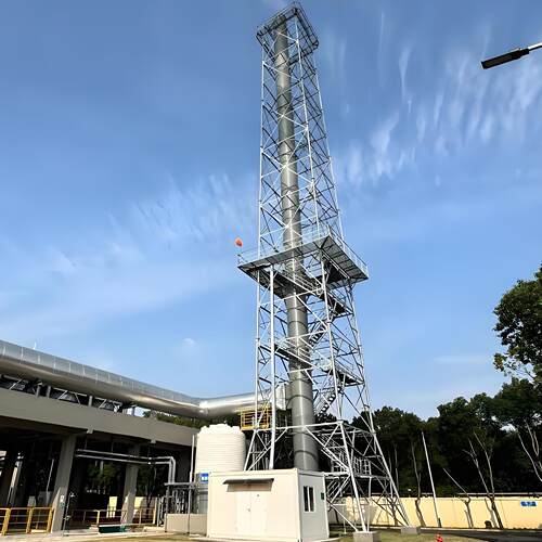 烟囱固定支架30米辅助支撑保护架60米废气净化排放铁塔钢构不锈钢