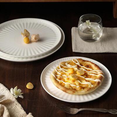 Restaurant Western Cuisine Plate White Ceramic Pizza Plate