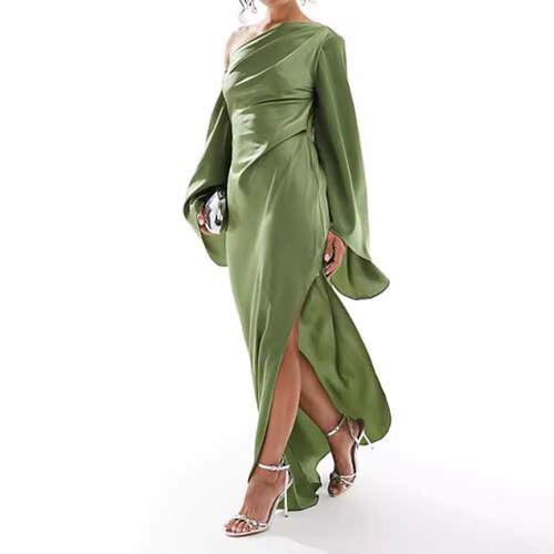 Off shoulder slit dress 露肩开叉连衣裙