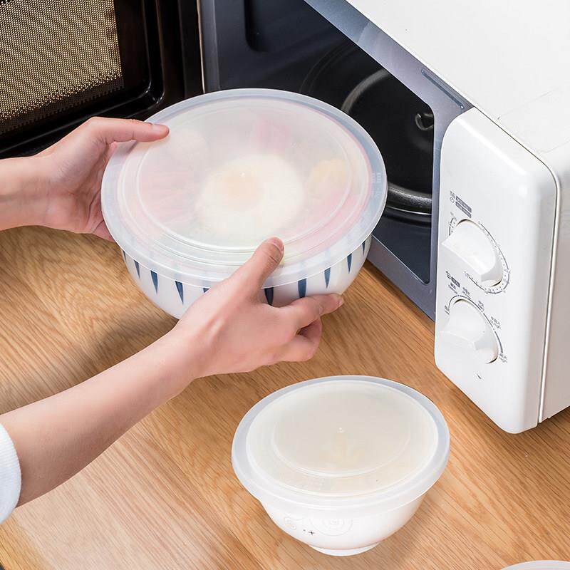 日本进口碗盖子圆型食品级塑料密封盖微波炉加热防溅盖罩保鲜盖