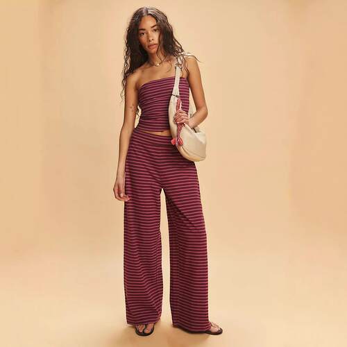 Womens Striped Two Piece Sets Summer Lounge Outfits Sailor T
