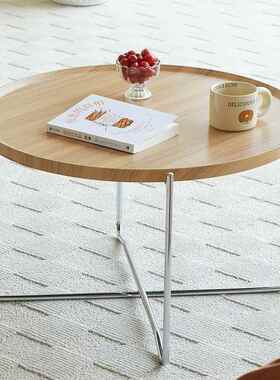 厅叠茶几小户型家用角阳折几台泡茶桌户外可移动原木网红客DXR小