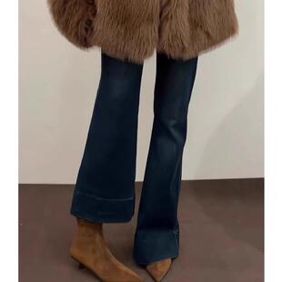 微喇叭牛仔裤 窄版 女 Kelly小个子设计感梨形身材百搭时尚 法国Rixo