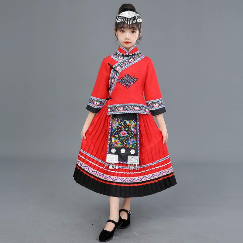 儿童壮族壮族服装广西儿童演出服
