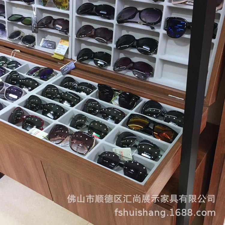 镜高厂家木纹眼557镜柜陈列柜格子盒眼展柜展示道具商场靠墙眼镜