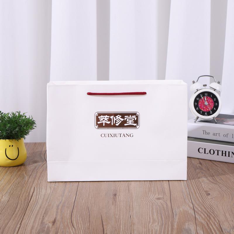 礼品手提袋定 制特种纸压纹烫金工艺印刷定 做