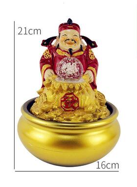 摇钱树招财树桌面喷泉流水家居饰品摆件开店开业礼品