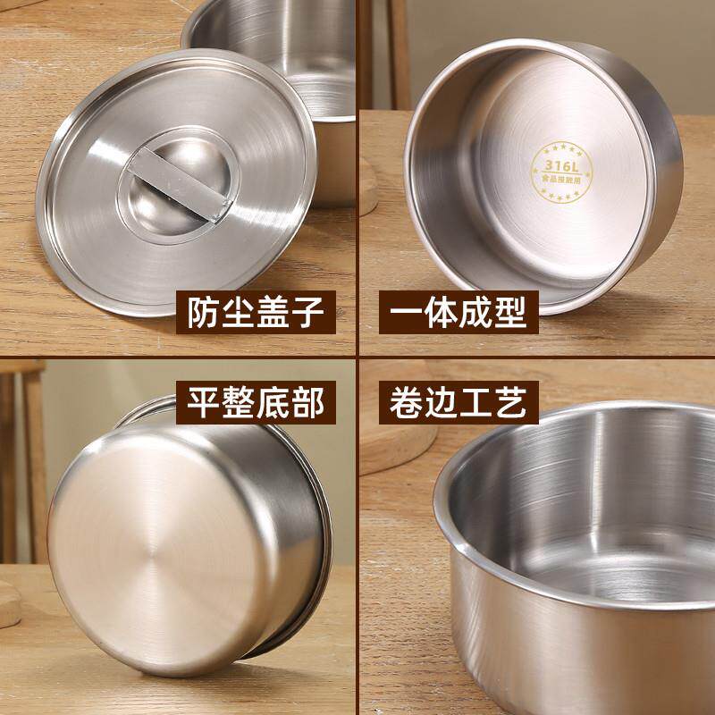 蒸饭碗316不锈钢蒸蛋碗大号单个带盖蒸米饭专用碗家用蒸碗蒸菜碗