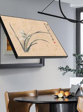 新中式空电表箱装打饰画免孔开电闸遮挡盒配中JK525式壁画餐厅电