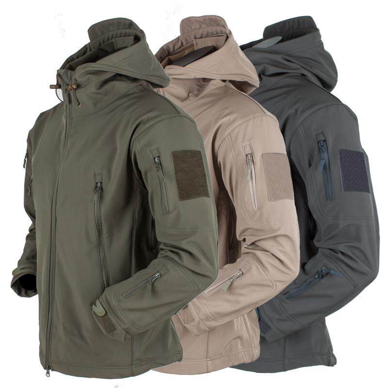 Man Jacket Softshell Fleece Jackets Outdoor Men Windproof Wa - 实物图