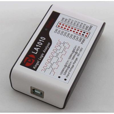 KingstLA1010逻辑分析仪100M采样率16通道可调阈值PWM输出x2便携