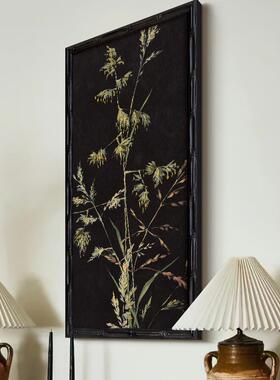 法式小众术壁客画厅装饰餐厅玄关中古风轻奢Y116画黑白简约谷物艺