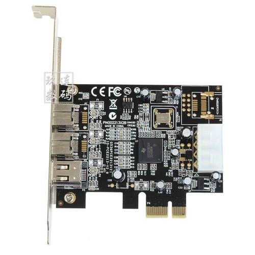 Lexian Pci-E转1394B高清Dv视频采集卡1394A+B桌面Pcie转9P/6P火