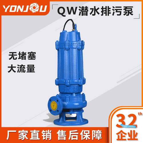 WQ潜水排污泵效扬程直流潜水泵浇菜充电泥浆污水提升泵离心泵