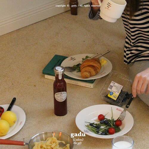 gadu 独立设计波丽露餐盘平盘汤盘椭圆盘耐高温早餐盘深盘