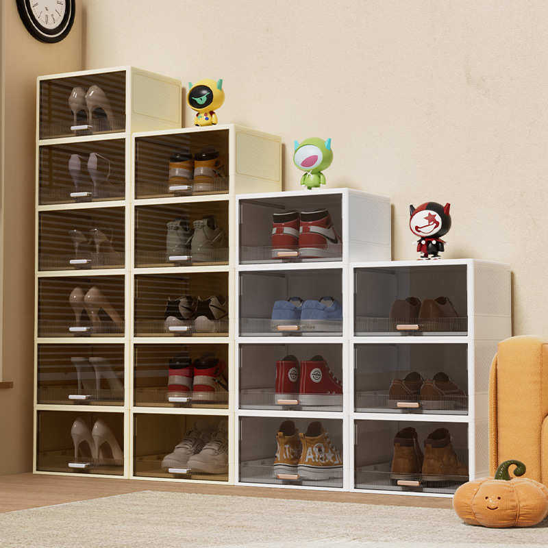 加厚鞋盒翻盖鞋收纳折叠收纳盒抽屉式透明鞋柜塑料鞋架省空间神器,收纳整理,鞋子收纳架,淘宝优惠券,粉丝福利购,淘宝优惠卷