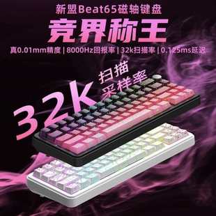 新盟Beat65磁轴机械键盘有线客制化侧刻等高线铝合金RT电竞游戏用