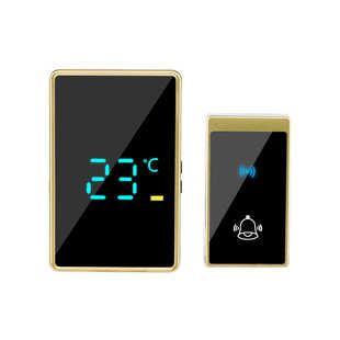 智能无线门铃数码 新品 音乐门铃家用门铃老人呼叫器温度感应显示