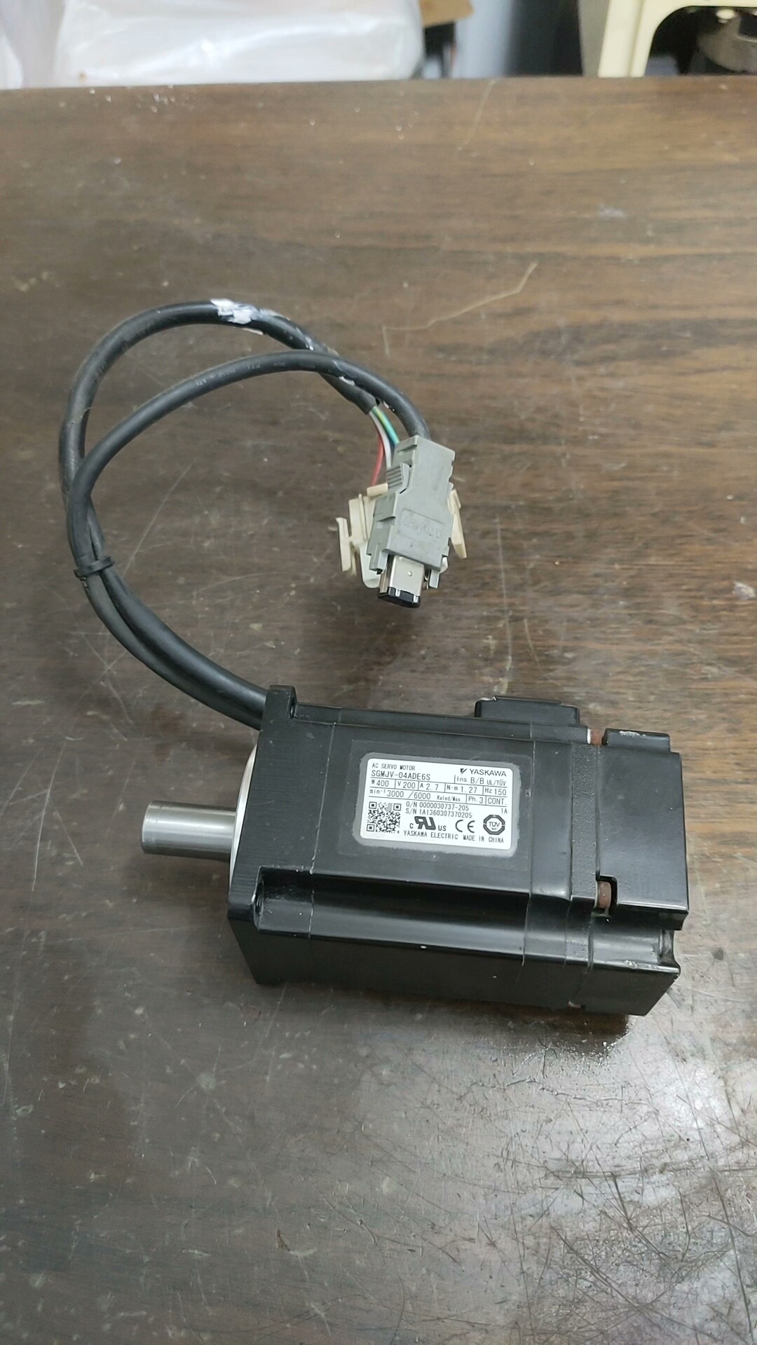 安川伺服电机SGMJV-04ADE6S拆机件，实物拍摄，功能