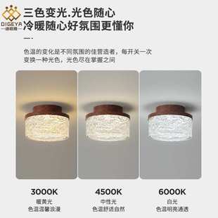 迪格雅新款 中古风阳台玄关道吸顶灯创意设计师走廊衣帽间树脂灯具