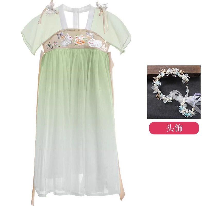 正品采花姑娘演出服服女汉童童中国古风典舞花仙子花儿童舞蹈道具图片