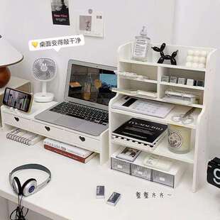 桌面双层书架书架桌面置物架多层办公室文件收纳盒书立学生宿舍桌